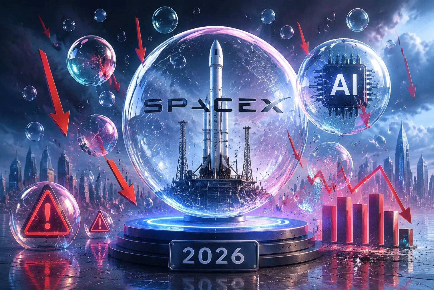 IPO SpaceX вместе с AI может стать вершиной крупнейшего пузыря 2026 года