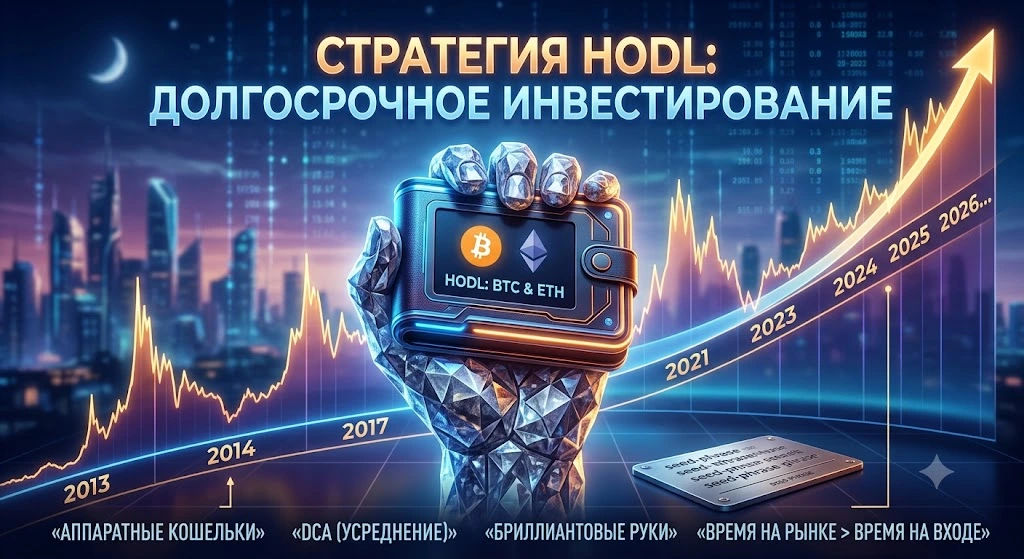 Стратегия HODL: долгосрочное инвестирование в криптовалюту на практике
